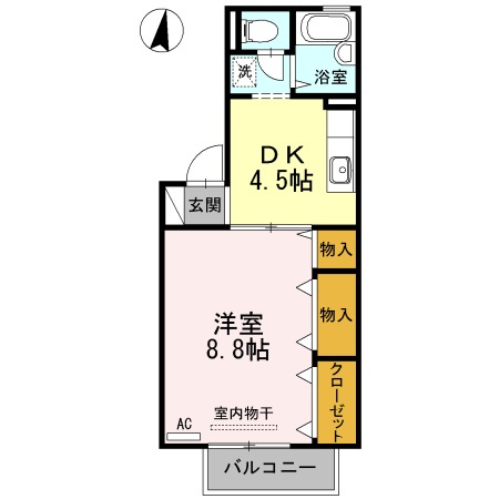 プレステージュ２１　Ⅱ棟 Ⅱの間取り