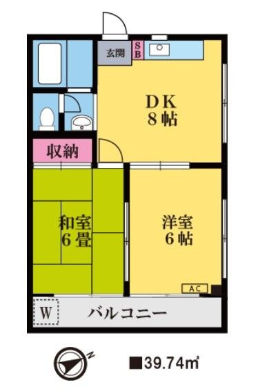 コーポ中村の間取り