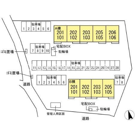 カーサＲ・Ｔ　Ｂの区画図