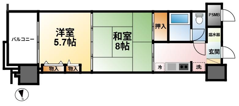 フラワーパレス白子の間取り
