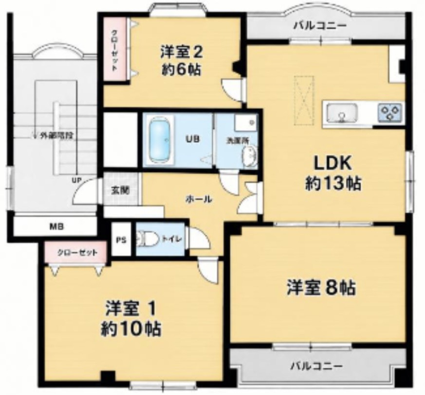 grande甲子園六番町の間取り