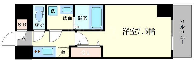 エスリード心斎橋ＬＵＸＵＥの間取り