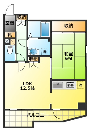 マンション峰岸の間取り|独立型キッチン♪