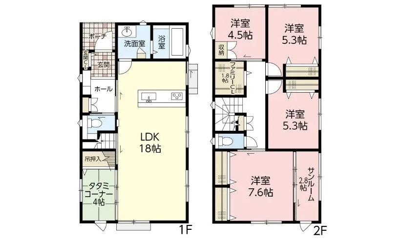 広島市安佐北区口田南８丁目の間取り|NO2