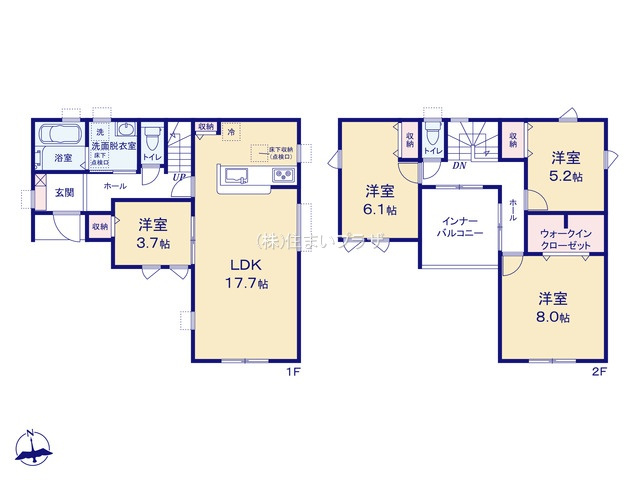 仲介手数料無料）津島市高台寺町の間取り