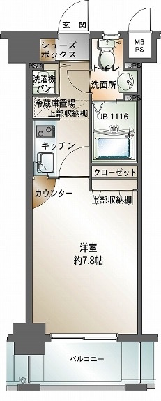 新品家具付きマンション春吉12(KaGood福岡)の間取り|※間取りと異なる場合は現状を優先します。
