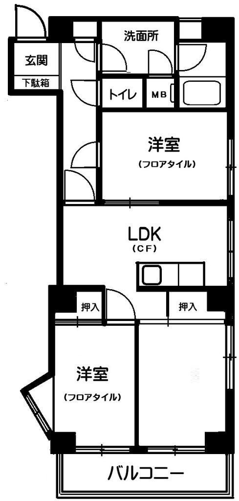 ライオンズマンション中野弥生町の間取り|間取りです。