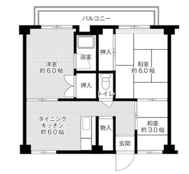 ビレッジハウス東二見の間取り