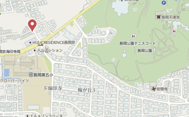 長岡京市奥海印寺東山　新築戸建の地図