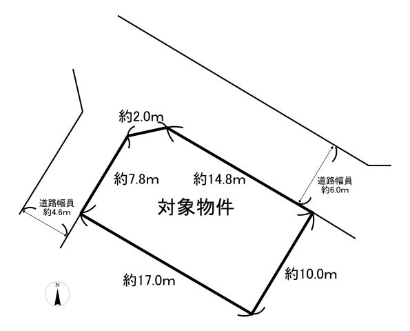 中貫二丁目4番10号（B-13）の土地図