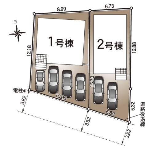 【区画図】 | 津島市瑠璃小路町２丁目43-2『仲介料無料』新築戸建て | 1号棟