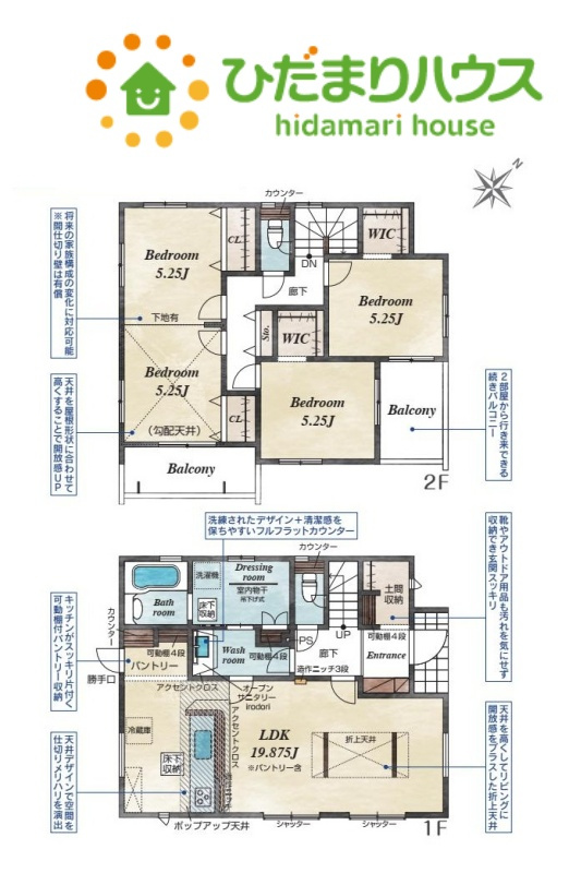 深谷市緑ケ丘　2期　新築一戸建て　ブルーミングガーデン　01の間取り