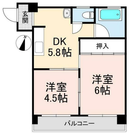 メゾン琵琶の間取り