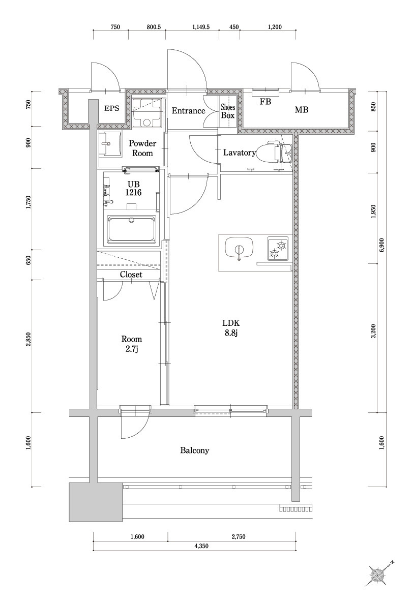 新品家具付きマンション博多駅南13B(KaGood福岡)