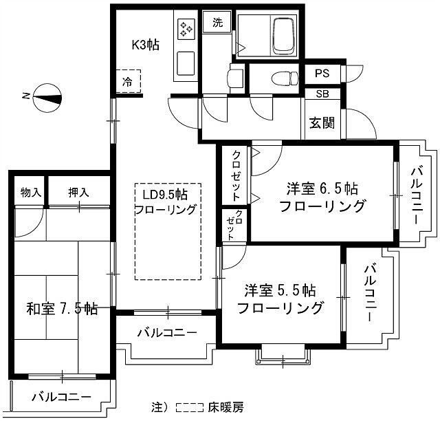 グランドール深沢の間取り