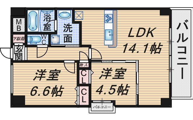 アーバネックス豊中の間取り