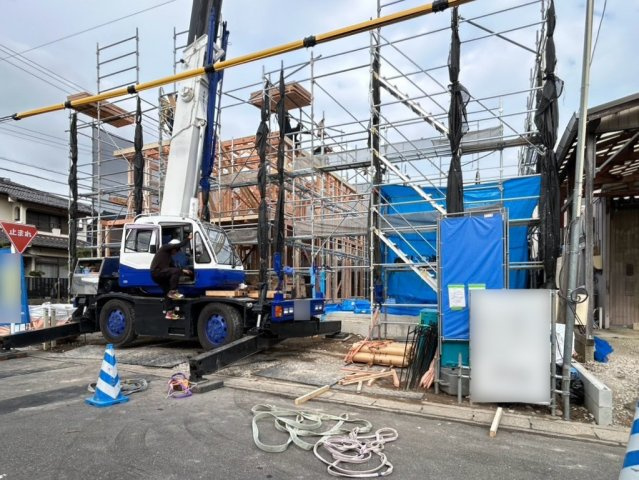 新築戸建　江南市宮後町１期　全２区画分譲の外観|「現地（2026年10月20日）撮影」　
■全体写真　
■ヤマダ不動産　株式会社リライフ　