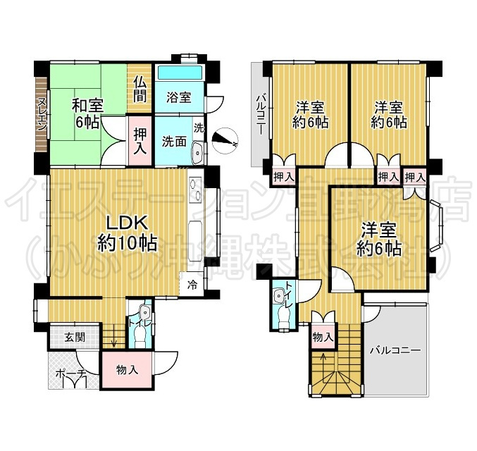 真栄原３丁目　戸建ての間取り