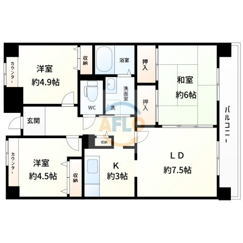 フルール鶴見緑地の間取り|フルール鶴見緑地　間取り