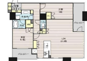 ブランズタワー南堀江　日吉小学校の間取り|ブランズタワー南堀江　開放感ある間取り
