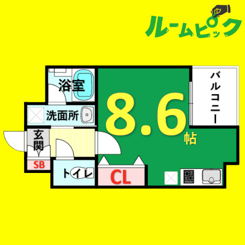 CITY SPIRE 名古屋大須　名古屋市賃貸　仲介手数料無料の間取り