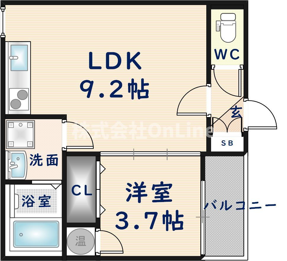 東大阪市吉松１丁目のアパートの間取り