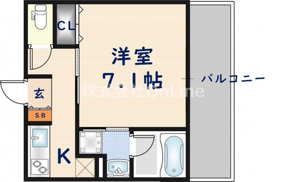 東大阪市中小阪２丁目のアパートの間取り