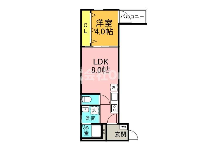 東大阪市俊徳町１丁目のアパートの間取り