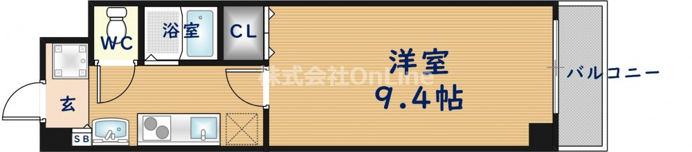 東大阪市高井田本通７丁目の賃貸マンションの間取り