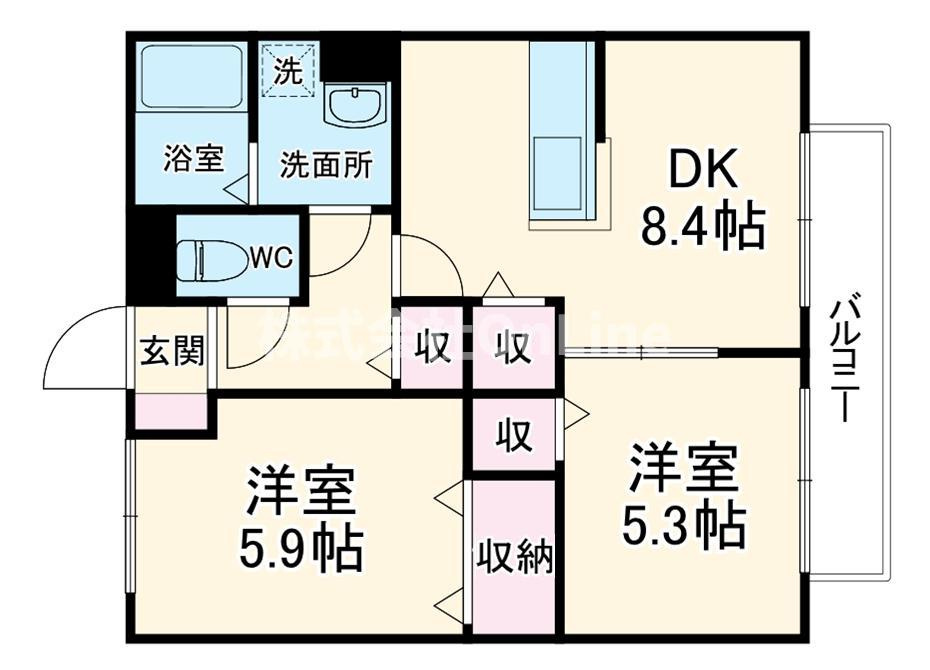 東大阪市新庄４丁目のアパートの間取り