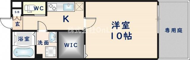 東大阪市花園東町２丁目のアパートの間取り