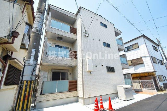 東大阪市友井１丁目のアパートの外観