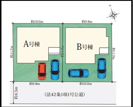 藤枝市茶町2丁目の区画図