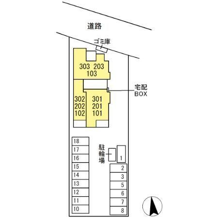 エグレットテラスの区画図
