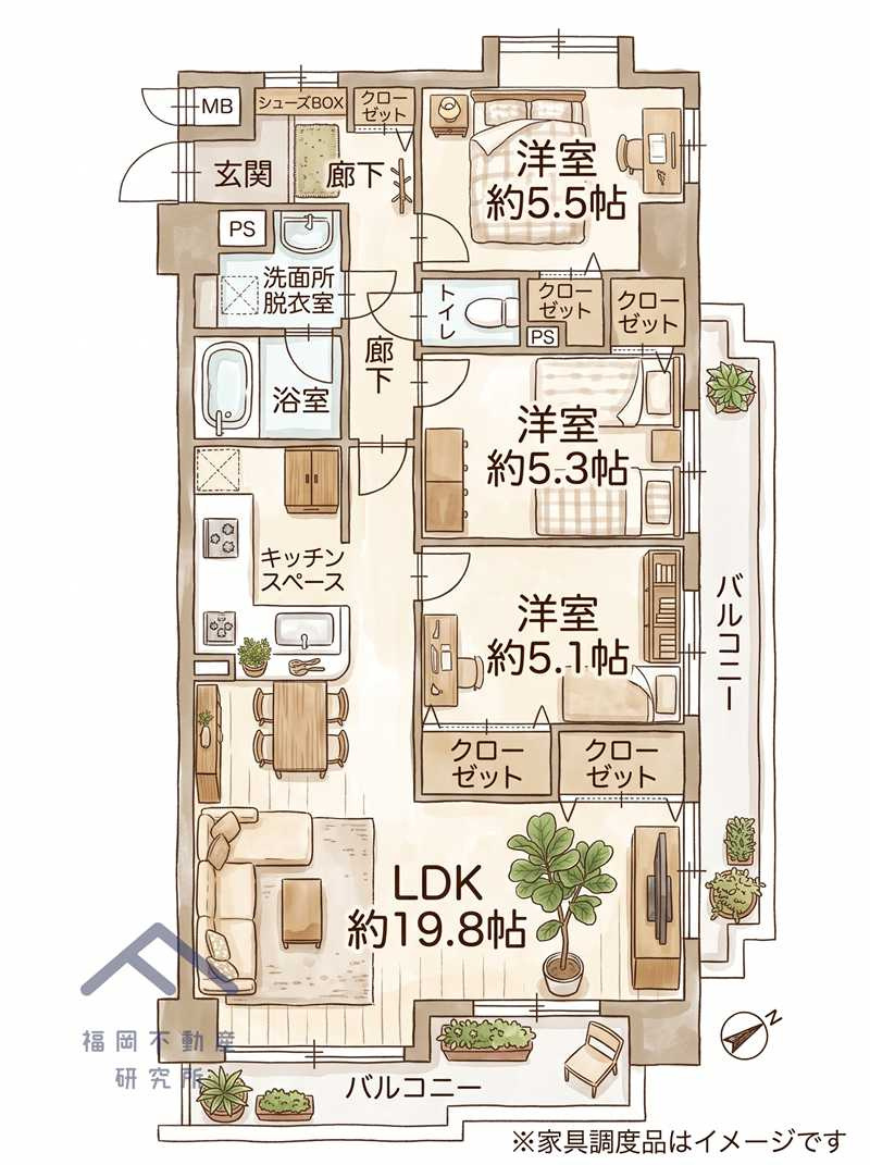 シティマンション春日の間取り
