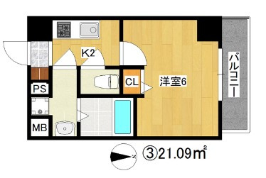 【間取り】 | グランパシフィック今宮