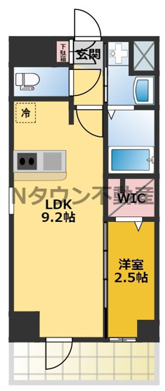 【間取り】 | エステムコート名古屋新栄Ⅱアリーナ | 間取りです。