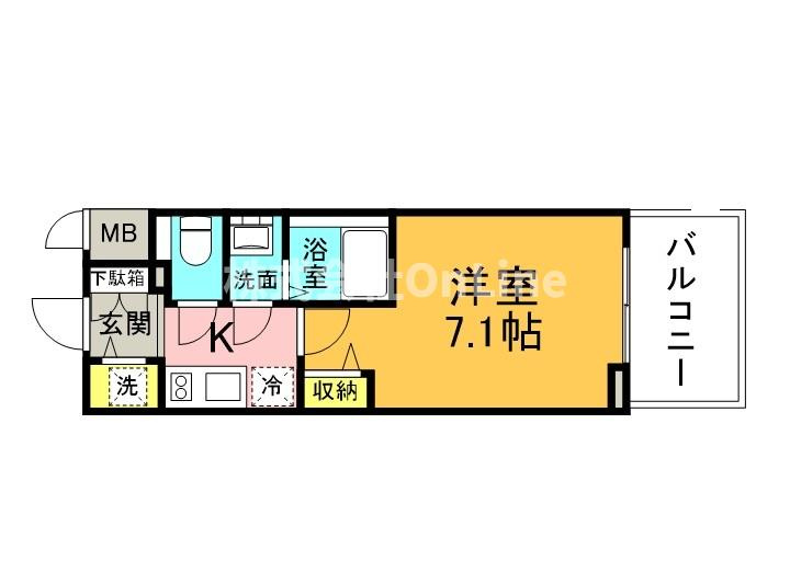 東大阪市菱江３丁目の賃貸マンションの間取り