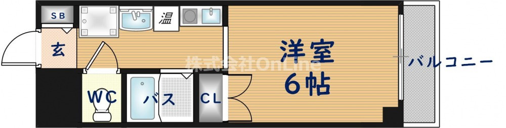 東大阪市高井田の賃貸マンションの間取り