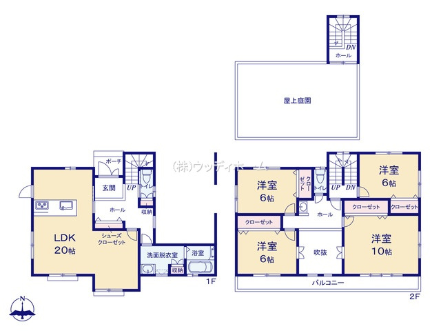 春日部市増田新田第8期　新築一戸建ての間取り