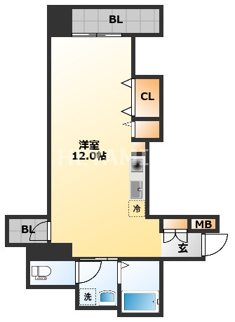 エル・ファーロ金屋町の間取り
