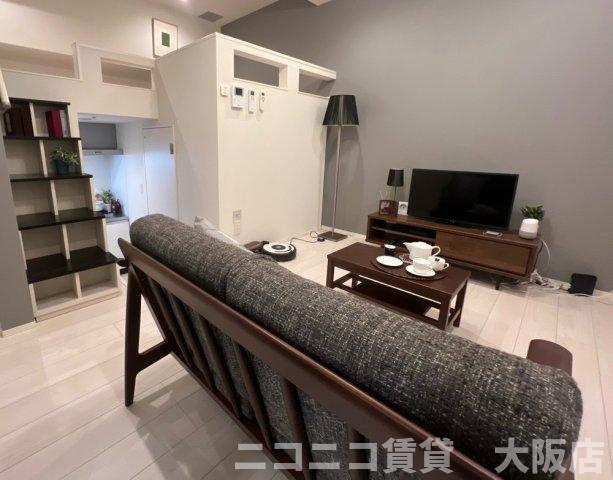 京都市右京区西院四条畑町のアパートの居間・リビング|CG画像です。家具家電付きではありません