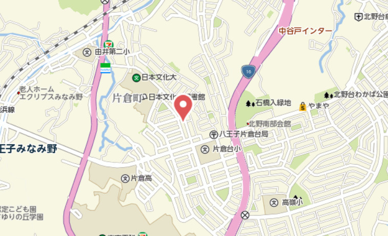 『八王子市中古戸建て』八王子市片倉町1074-30【仲介手数料無料】　八王子市片倉町　の地図|～仲介手数料無料☆八王子ひなた不動産～八王子市片倉町　中古戸建