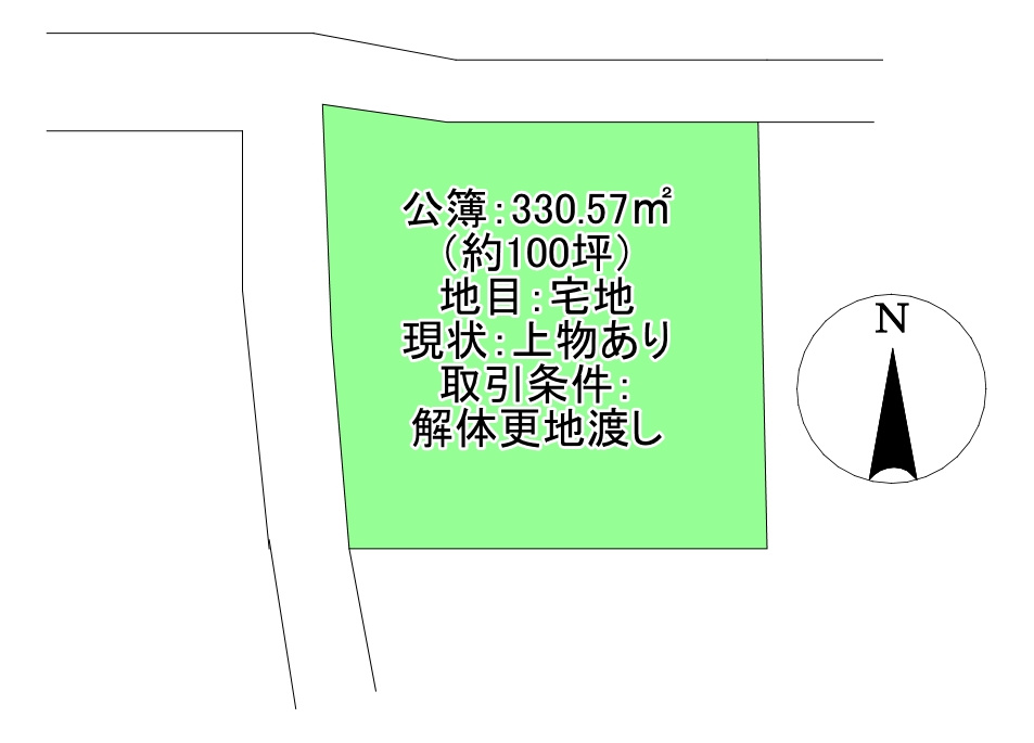 上泉町　売土地の土地図