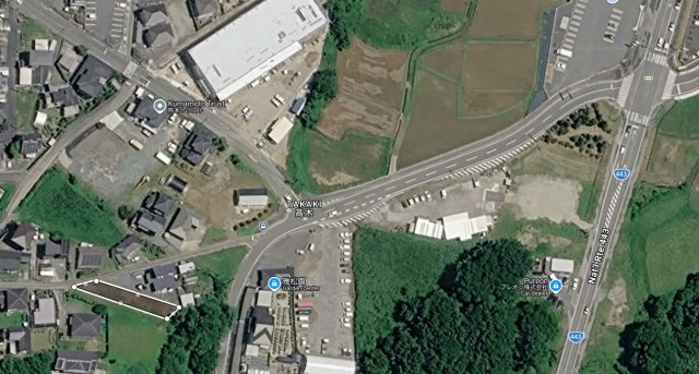 御船町高木の周辺|位置図になります。