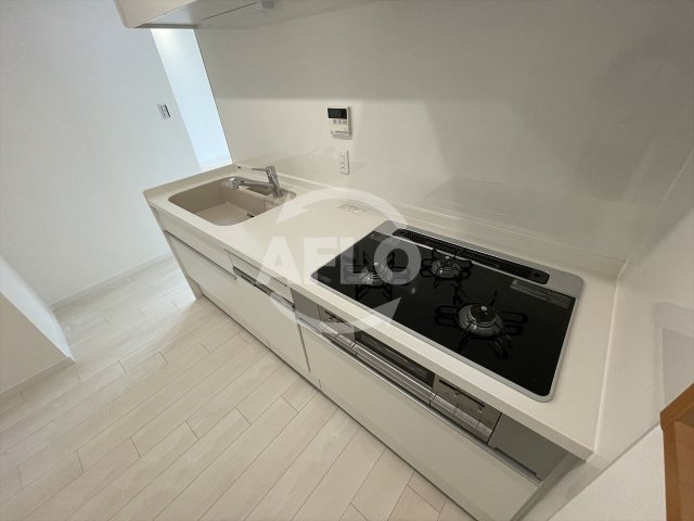 エステムコート谷町六丁目Ⅱアクティーネのキッチン|エステムコート谷町六丁目IIアクティーネ　3口ガスコンロキッチン