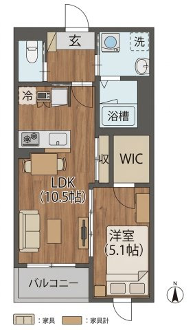ヴィラ　アルブルの間取り