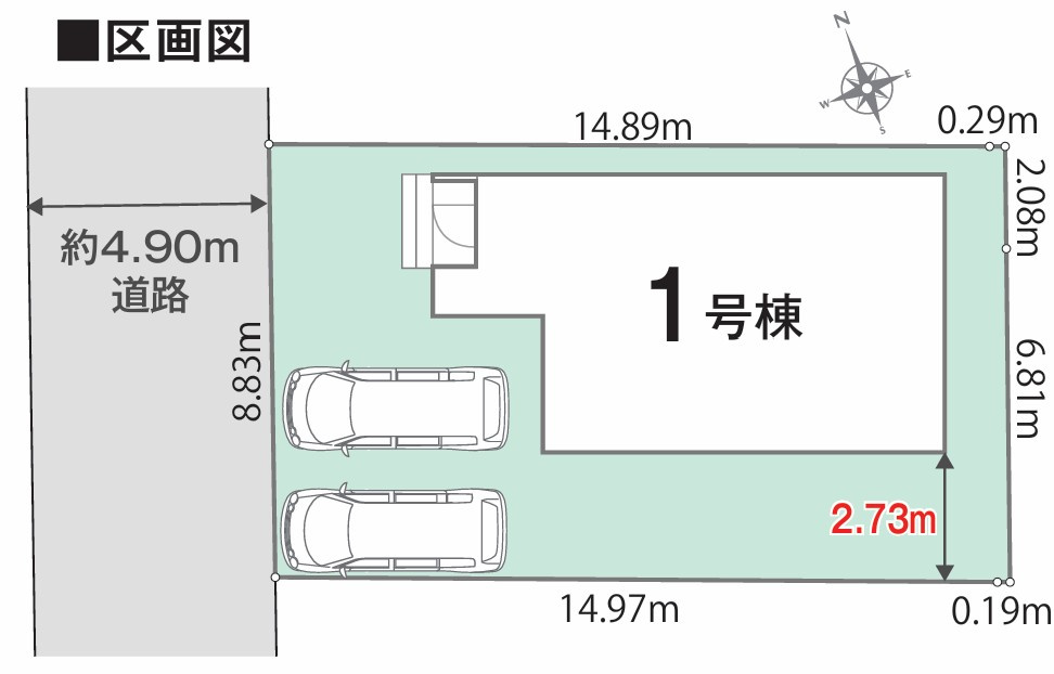 リナージュ ネクスジー 藍住町乙瀬01期の区画図