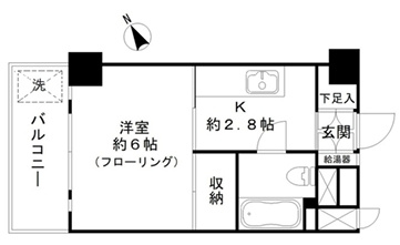 東陽町ハイホームＢ棟の間取り