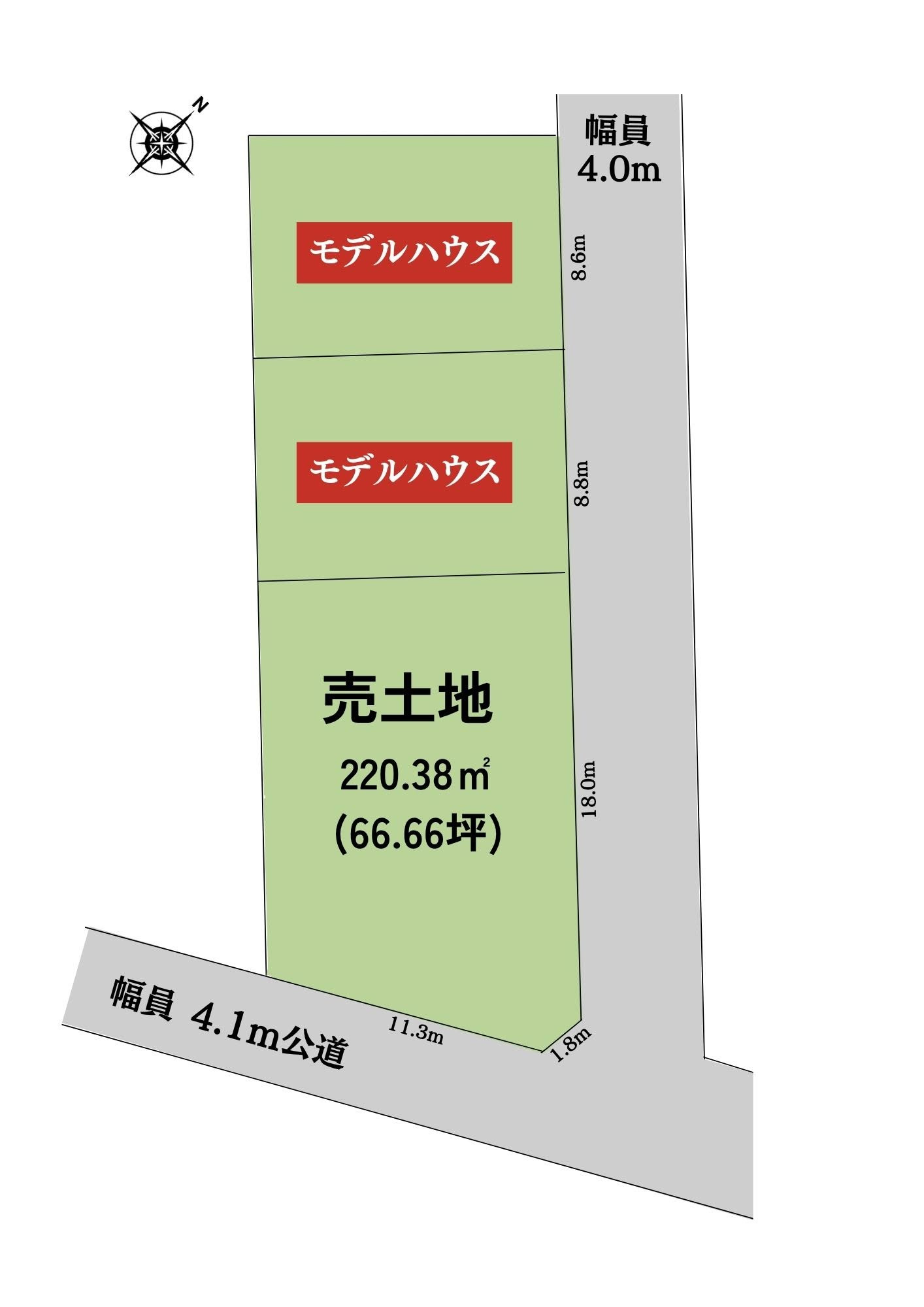 N-STAGE　静岡市駿河区中原　全２区画分譲地の土地図|好立地で６０坪以上の土地になります。